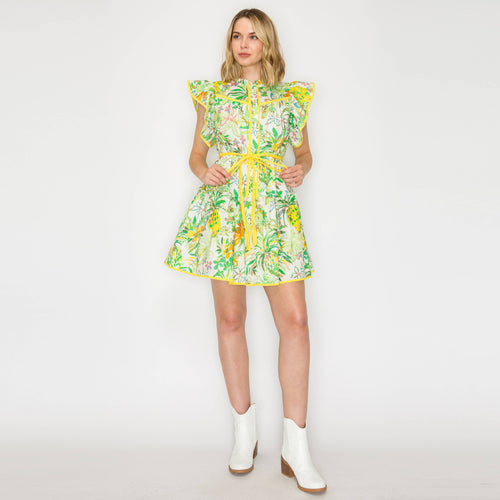 Pineapple Yellow Mini Dress