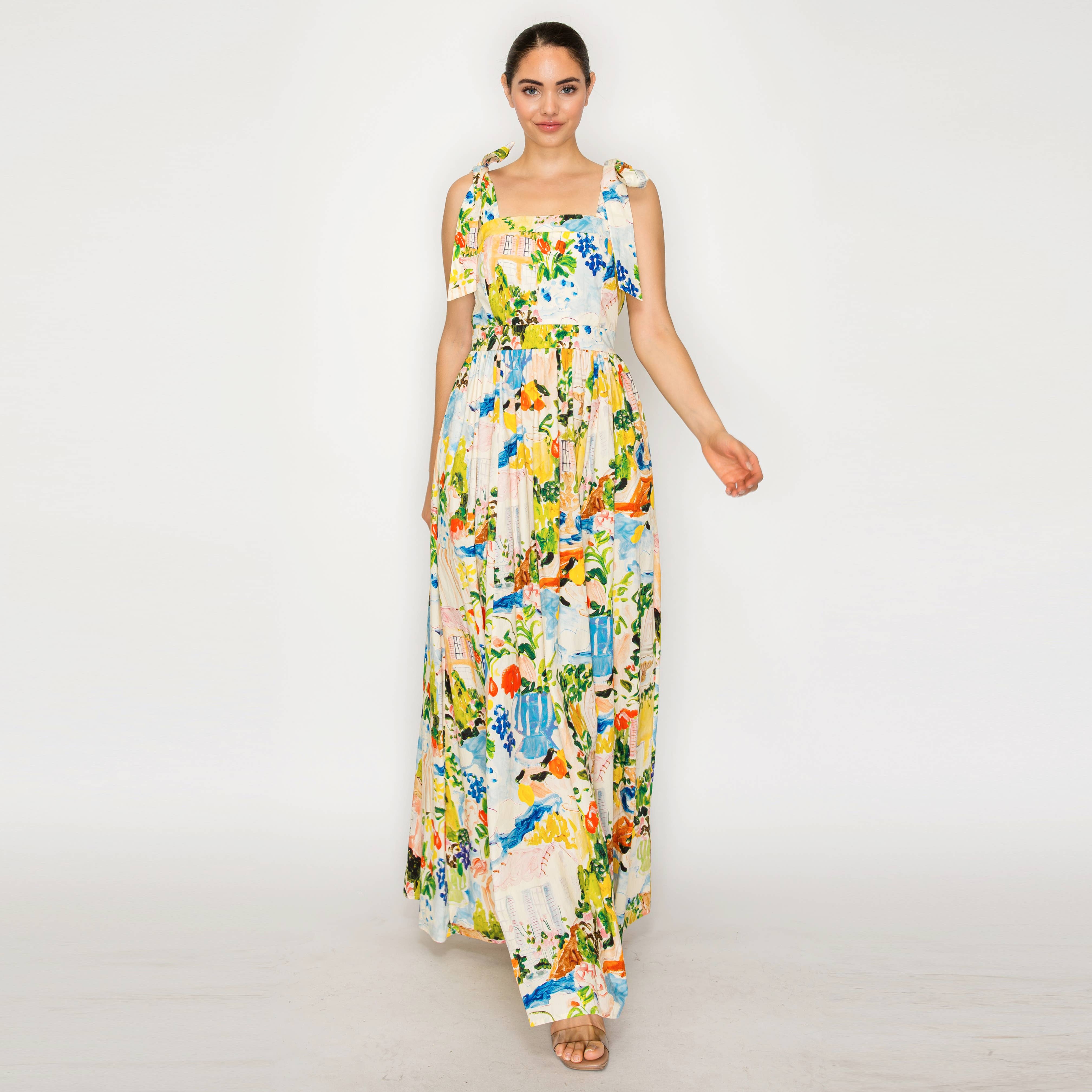 AURORA FLORA Maxi Dress