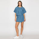 Ruffle Ruffle denim skort