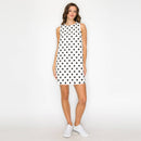 I LOVE POLKA DOTS White Mini Dress