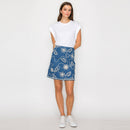 Jacquard Pattern Embroidery Mini Skirt