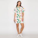 Pink Summer Tropical Romper