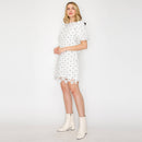 Daisy Polka Dot Lace Mini Dress