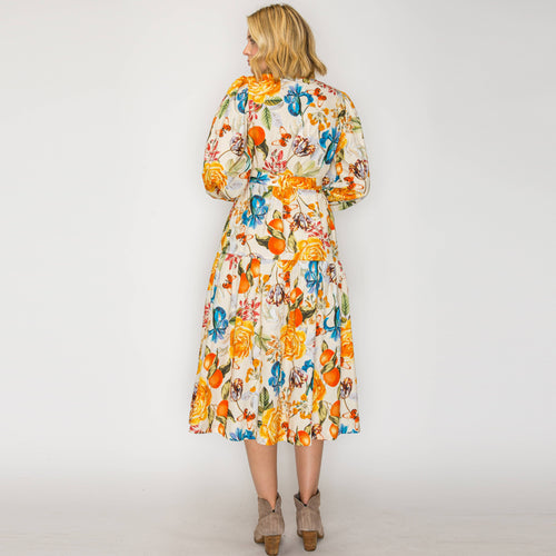 Harvest Flower Midi Dress