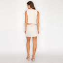 Petal Whisper Shell-Trim Crop Top