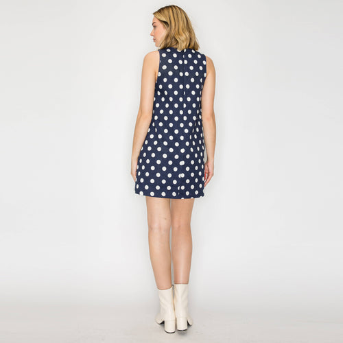 I LOVE POLKA DOTS Navy Mini Dress