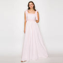 Dreamy Pink Stripe Maxi Dress with Shoulder Tie