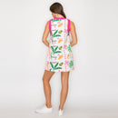 Pink Summer Tropical Mini Shift Dress