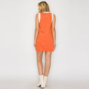 BURNT ORANGE Retro Mod Look Mini dress - LWD2903