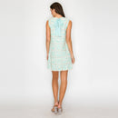 Mint Lace Patch Work Mini Shift Dress
