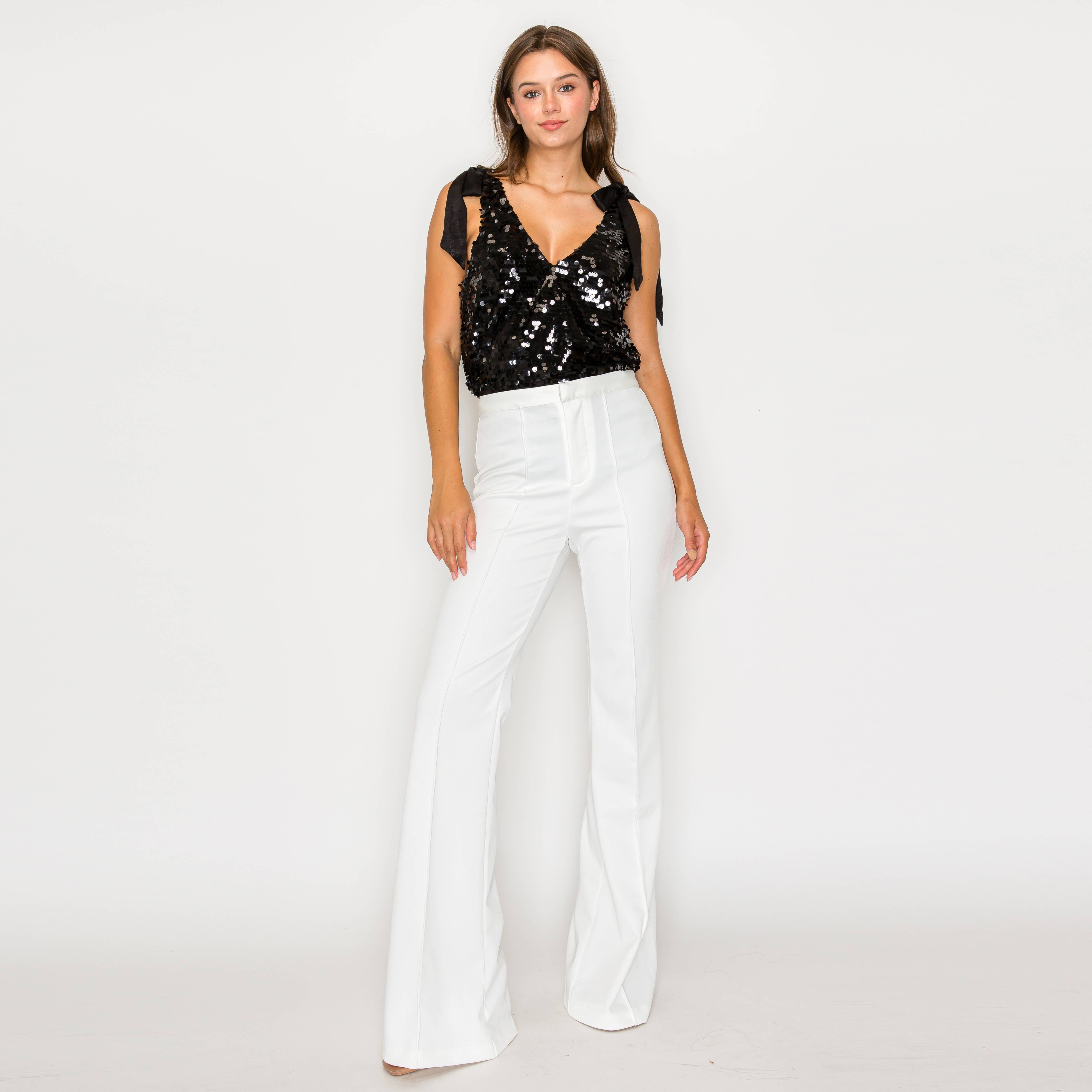 Sparkle little star top - BLACK