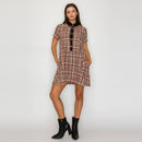Tweed Love Mini Dress with Contrast Collar