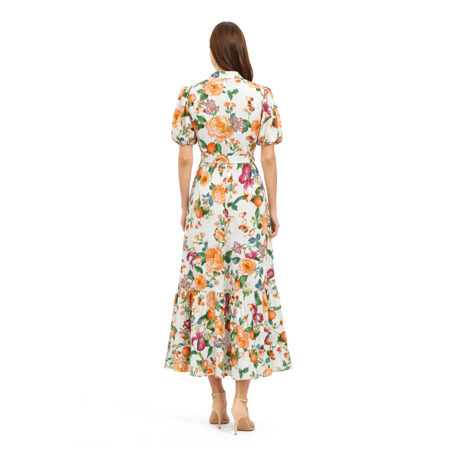 TANGERINE BLOOM Long Shirts Dress