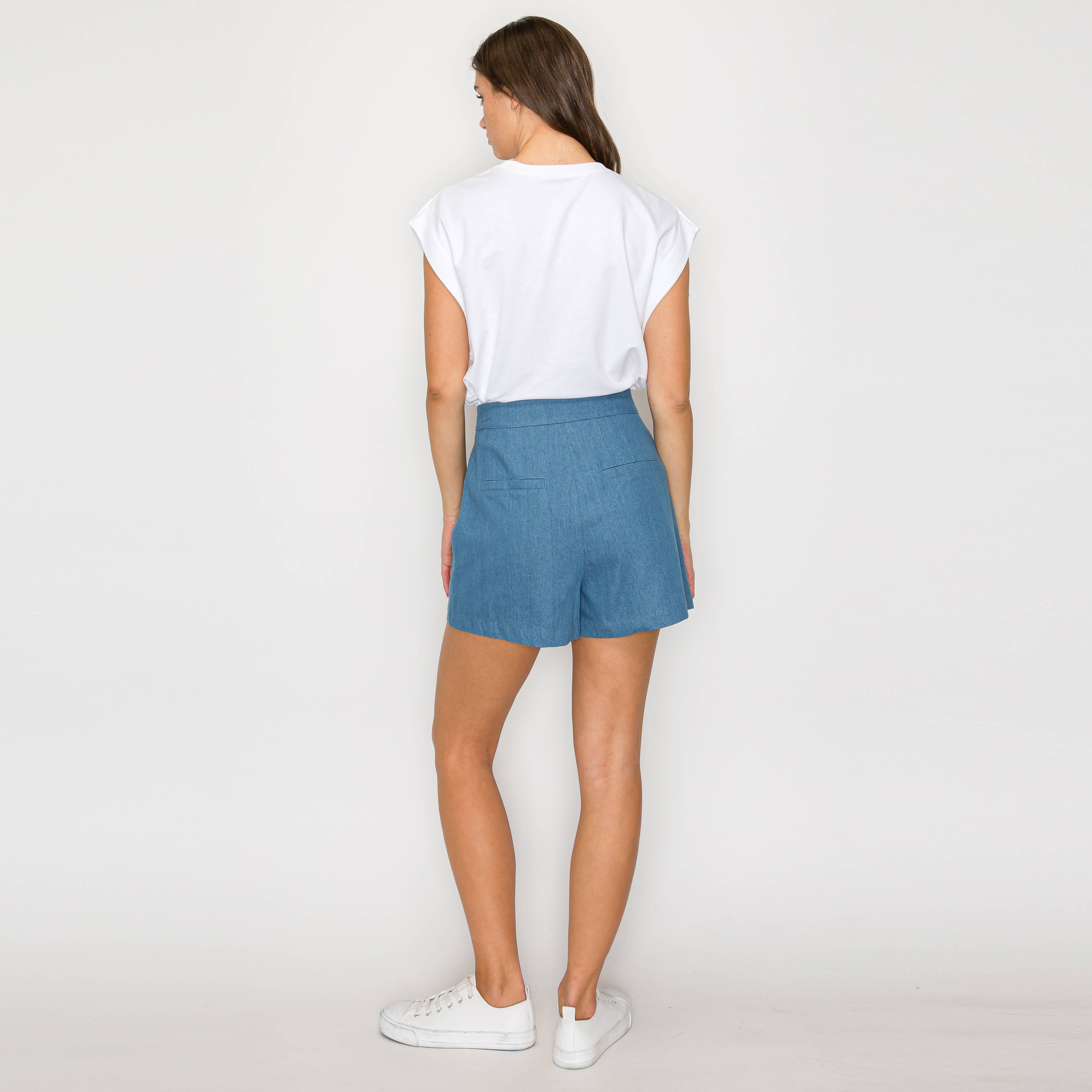 Ruffle Ruffle denim skort