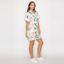 Pink Summer Tropical Romper