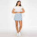 Sky Dot Side-Tie Skort