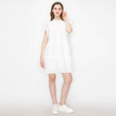 Cotton eyelet mini dress