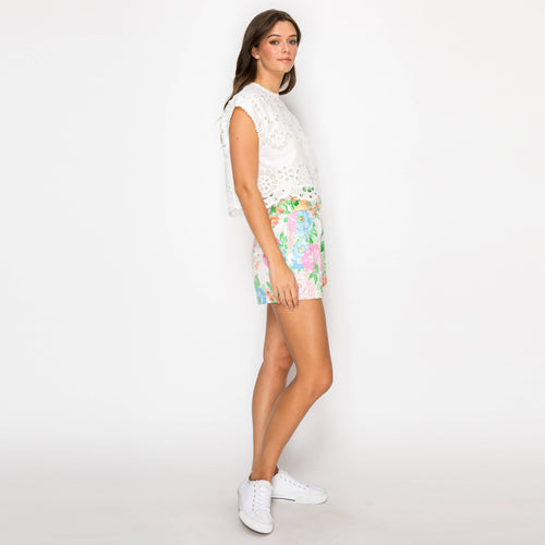Garden Flower Print Shopper Bag Shorts
