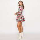 Jacobean Print Cotton Mini dress