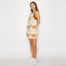 Brown Summer Tropical Mini Shift Dress
