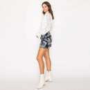 Toile jacquard pattern mini skirt