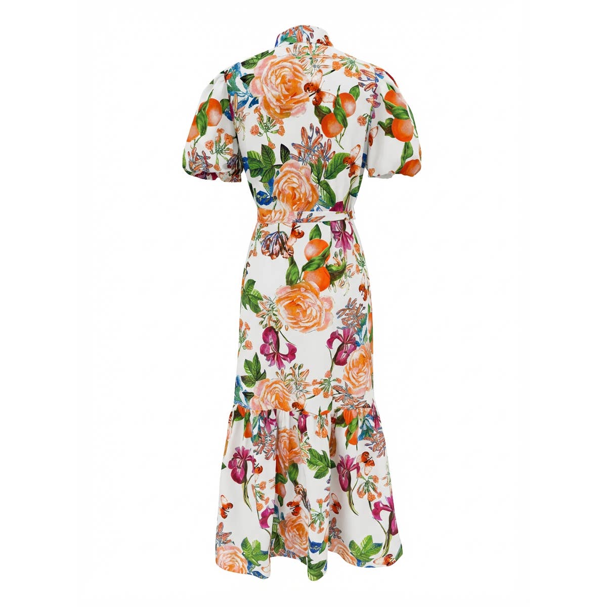TANGERINE BLOOM Long Shirts Dress