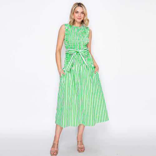 Lime Grove Smocked Midi Dress