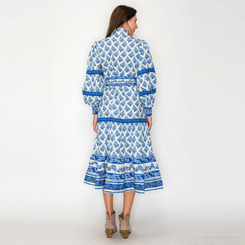 Azure Muse Midi Dress