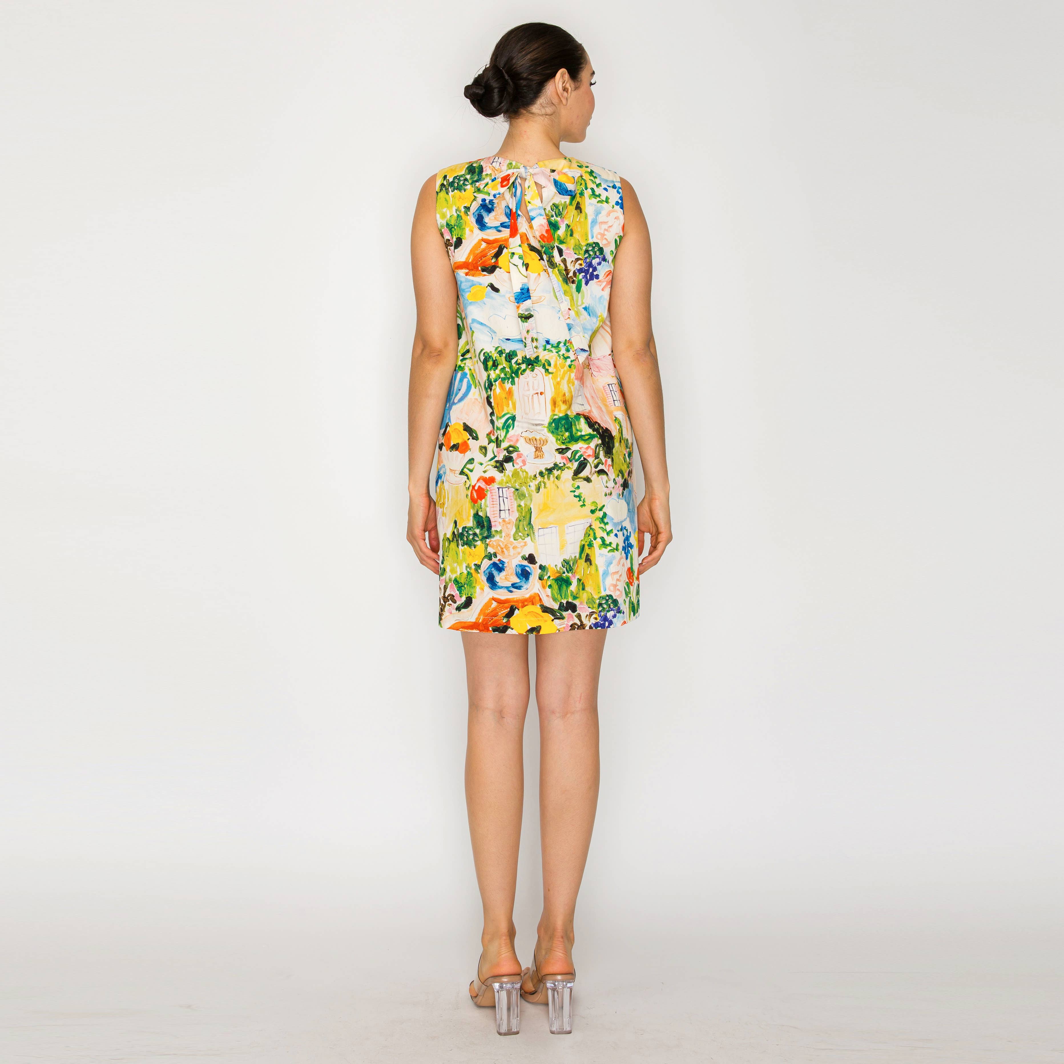 AURORA FLORA Mini Shift Dress