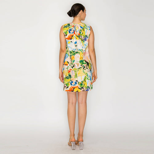 AURORA FLORA Mini Shift Dress