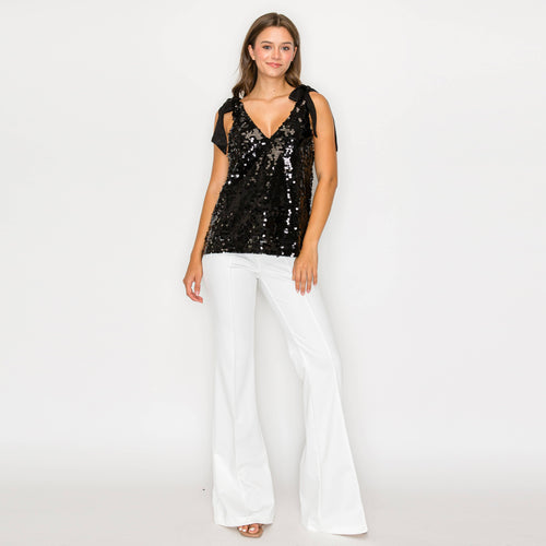Sparkle little star top - BLACK