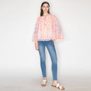 Vintage paisley print long sleeves top