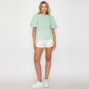 Green Daisy Embroidery Blouse