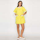 Lemon & White Retro Mod Look Mini dress