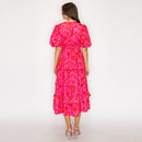 Fuchsia Garden Dream Midi Dress
