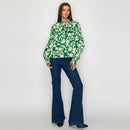 Emerald Garden Bow-Tie Blouse