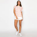 Pink Bellflower Print Blouse