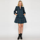 Eloise Green Tartan Checker Mini Dress