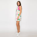 Pink Summer Tropical Mini Shift Dress