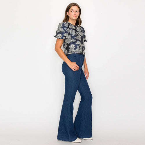 Toile Jacquard pattern top