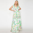 Summer Romantic Garden with Shell Maxi Dress