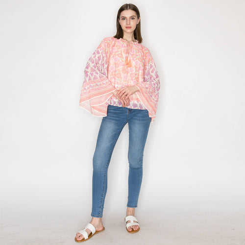 Vintage paisley print long sleeves top