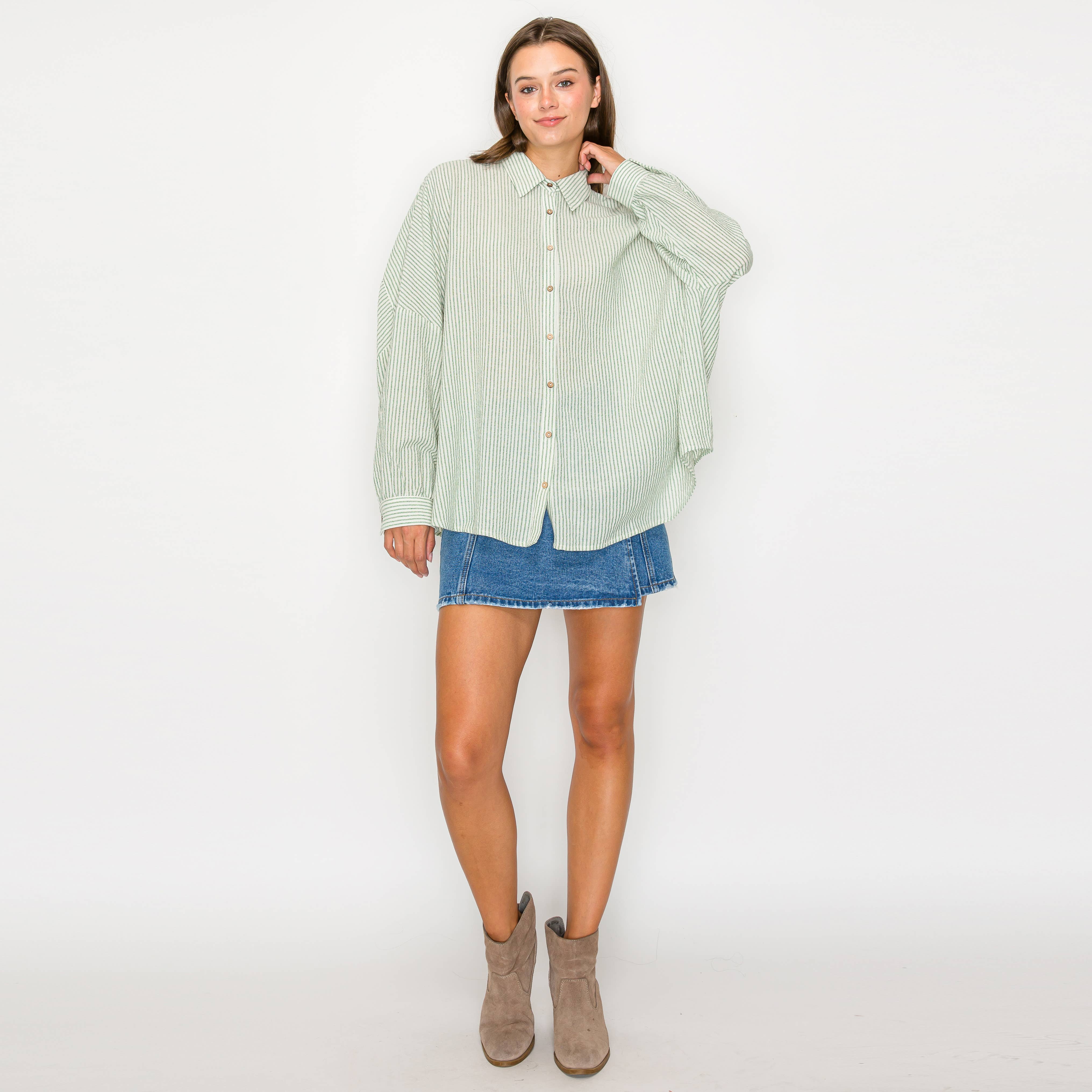 Oversized shirts lover - SAGE
